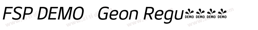 FSP DEMO   Geon Regu字体转换